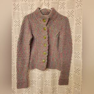 Sleeping On Snow - Vintage, Multicolor Women's Sweater Jacket